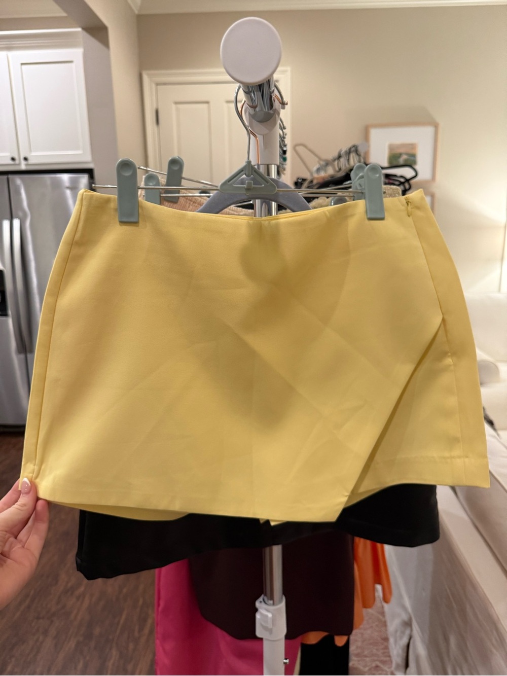 Yellow Mini Skirt - Solid A-Line